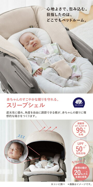 楽天市場】コンビ ホワイトレーベル ネムリラ ベティ ロング AUTO 