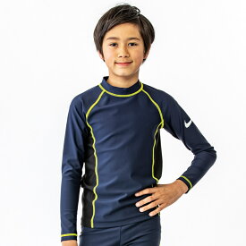 ＼全商品14倍！／メール便対応 ナイキ NIKE スクール ロングスリーブ ラッシュガード BOYS ライム きみどり 140cm SS23 UV 水着 スクール水着 男子 あす楽対応