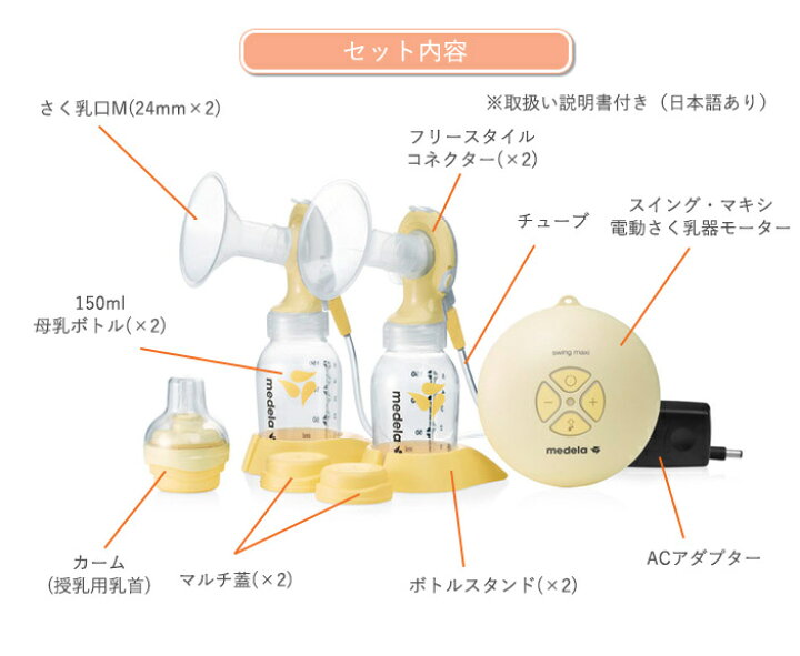 楽天市場】正規品 メデラ スイングマキシ 電動さく乳器 電動搾乳機