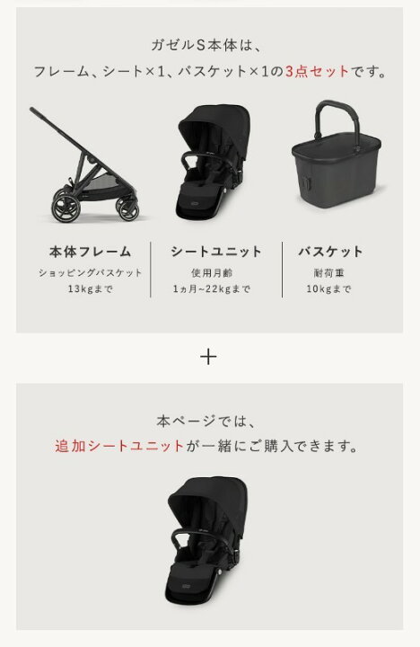 楽天市場】【ポイント20倍！】 サイベックス ガゼルS + シートユニット 
