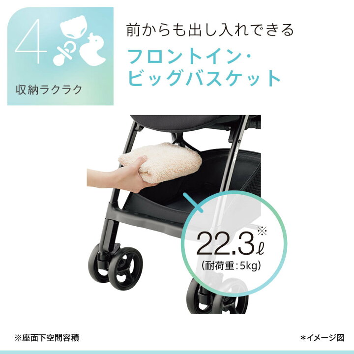 楽天市場】アップリカ カルーンエアー メッシュ AC グレー 超軽量 3.9 