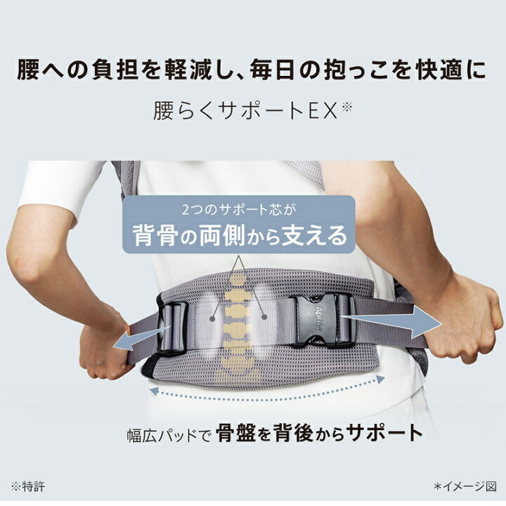 楽天市場】アップリカ ラクリス AB ホワイトアッシュ BE 抱っこ紐 