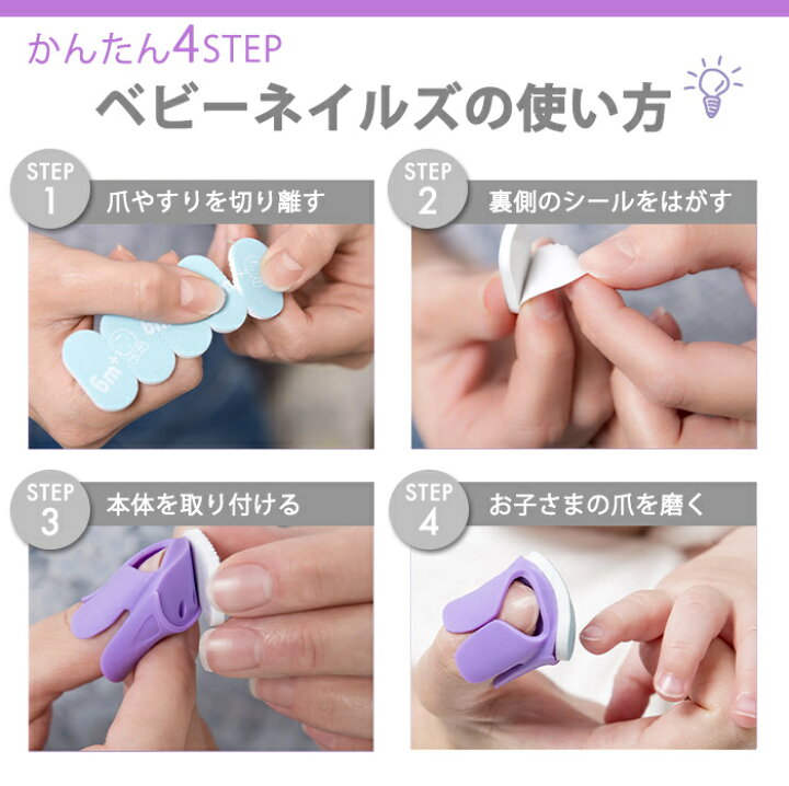 楽天市場 全商品１２倍 0円オフクーポン メール便送料無料 ベビーネイルズ 装着式ベビー爪やすり ミックスパック The Thumble 新生児 6ヶ月から用セット ケース付き 爪切り 爪磨き ネイルケア あす楽対応 ナチュラルリビング ナチュラルリビング ママ