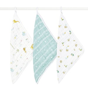 エイデンアンドアネイ aden+anais モスリンウォッシュクロスセット タオル イヤー オブ ザ スネーク 3枚入り year of the snake