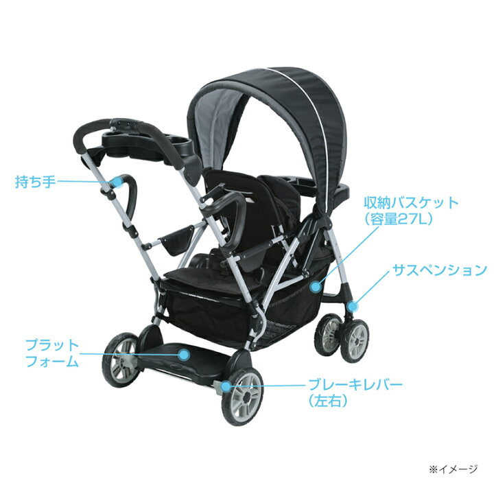 楽天市場】グレコ ルームフォーツー ゴッサム BK ベビーカー GRACO 