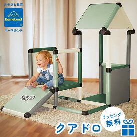安心の正規品 ボーネルンド おもちゃ ボーネルンド BorneLund クアドロ ホーム クアドロ社 ジャングルジム すべり台 室内遊具 誕生日 プレゼント ギフト グリーン おしゃれ 秘密基地 からだ遊び 対象年齢6ヶ月ー3歳 ジム 運動 赤ちゃん ベビー キッズ