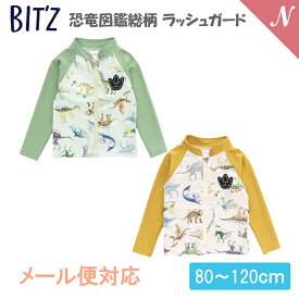 ＼全商品12倍！／UVカット【メール便対応】 BIT'Z ビッツ 恐竜図鑑総柄 ラッシュガード 80～120cm UVカット F.Oインターナショナル エフオー