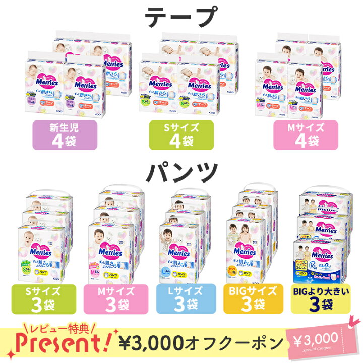 楽天市場】メリーズ エアスルー テープ パンツ 梱販売用 ケース販売 