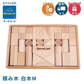ボーネルンド 積み木 【積み木の本つき】【送料無料】 ボーネルンド BorneLund オリジナル積み木 つみき 白木M 木のおもちゃ 知育玩具 つみき 積木 出産祝い 木製 おもちゃ 誕生日 プレゼント クリスマス 男の子 女の子 出産祝い 子ども 1歳 2歳 3歳 4歳