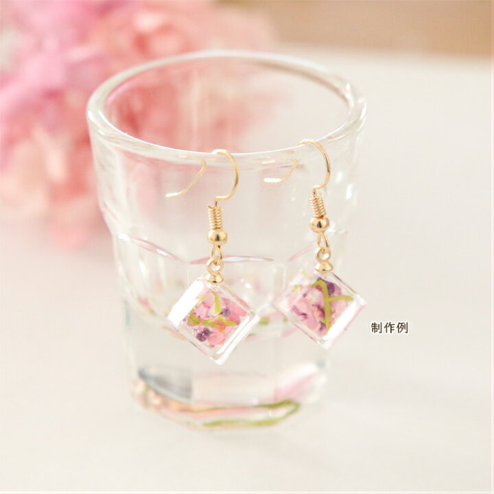 アクリル 3WAY アクセサリー キット (スクエア) 【5点セット】 ピアス イヤリング ネックレス ペンダント ハーバリウム レジン パーツ 土台 ベース 容器 透明 クリア 素材 ハンドメイド 固まるオイル 樹脂 母の日 結婚 内祝 ギフト 花 フラワー ハー ... #123 3way アクリルクリアリング イヤリング