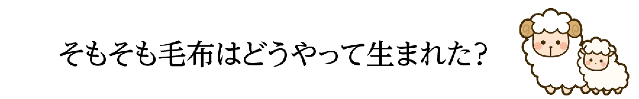 そもそもどうやって毛布は生まれたのか？
