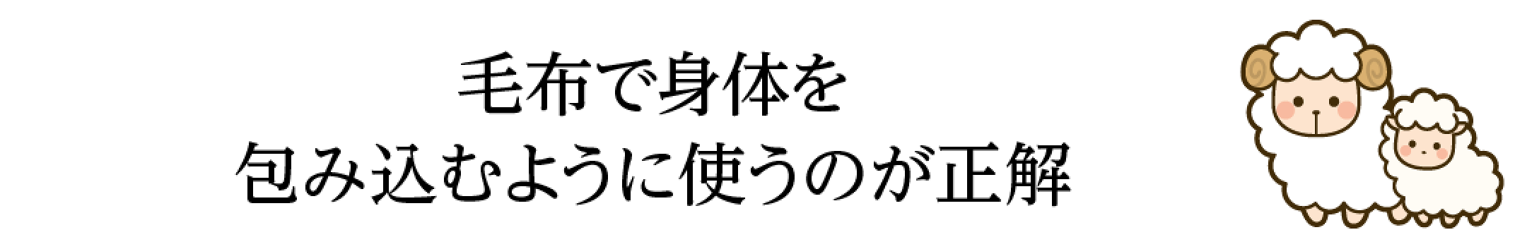 毛布で身体を包み込むように使うのが正解