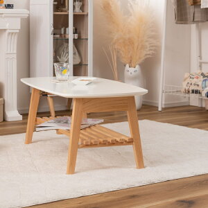 ローテーブル 折りたたみ 幅90cm 棚付き おしゃれ 完成品 白 ホワイト センターテーブル 一人暮らし 木製 シンプル ナチュラル ポップ カジュアル