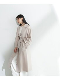 ＜パウダリーツイルシリーズ＞ベルテッドコート 24SS NATURAL BEAUTY BASIC ナチュラルビューティベーシック ジャケット・アウター その他のジャケット・アウター ベージュ グレー ホワイト【送料無料】[Rakuten Fashion]