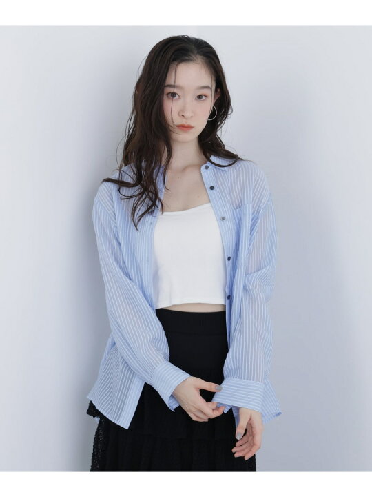 楽天市場】【SALE／10%OFF】＜N.＞シアーストライプシャツ NATURAL 