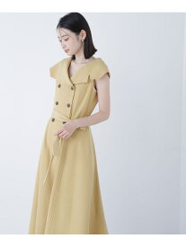 【SALE／50%OFF】トレンチディテールワンピース NATURAL BEAUTY BASIC ナチュラルビューティベーシック ワンピース・ドレス ワンピース ベージュ イエロー ネイビー【RBA_E】【送料無料】[Rakuten Fashion]