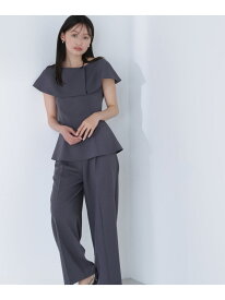 【SALE／30%OFF】ケープカラーブラウス&パンツ NATURAL BEAUTY BASIC ナチュラルビューティベーシック ワンピース・ドレス ワンピース ベージュ グレー【RBA_E】【送料無料】[Rakuten Fashion]
