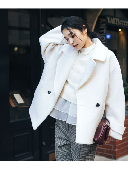 楽天市場】ウーリーフォルムハーフコート NATURAL BEAUTY BASIC 