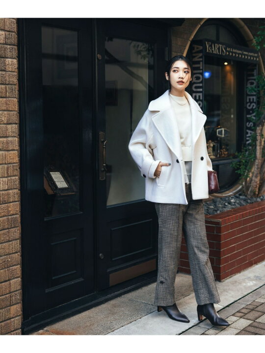 楽天市場】ウーリーフォルムハーフコート NATURAL BEAUTY BASIC 