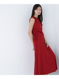 サイドギャザーカットソーワンピース NATURAL BEAUTY BASIC ナチュラルビューティベーシック スーツ・フォーマル セットアップスーツ レッド ブラック ブラウン【送料無料】[Rakuten Fashion]