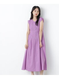 ＜N.＞シャーリングフレアワンピース NATURAL BEAUTY BASIC ナチュラルビューティベーシック ワンピース・ドレス その他のワンピース・ドレス パープル ブラック【先行予約】*【送料無料】[Rakuten Fashion]