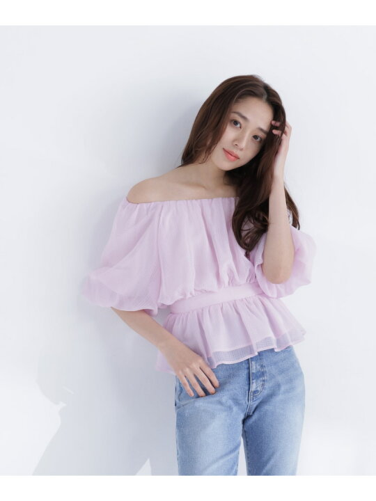 楽天市場】【SALE／30%OFF】ボリュームギャザーペプラムブラウス