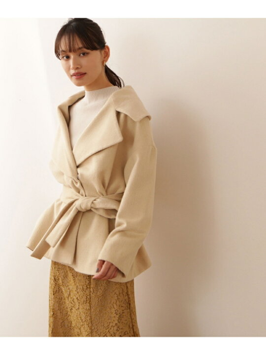 楽天市場】【SALE／60%OFF】シャギーベルテッドショートコート NATURAL  