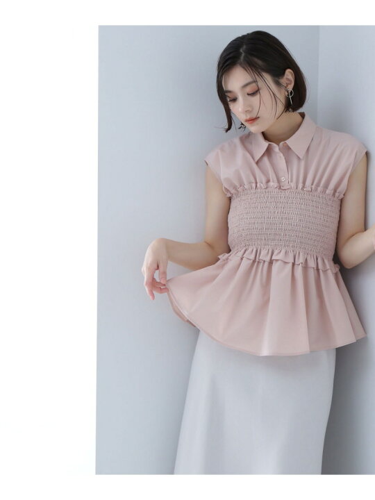 楽天市場】【SALE／50%OFF】シャーリングペプラムシャツ NATURAL 