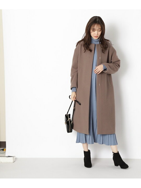 楽天市場】【SALE／50%OFF】ウールビーバーノーカラーコート NATURAL  