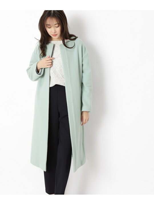 楽天市場】【SALE／50%OFF】ウールビーバーノーカラーコート NATURAL 
