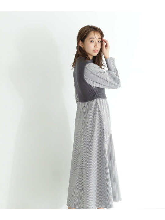 楽天市場】【SALE／50%OFF】ニットベスト&シャツワンピースセット  