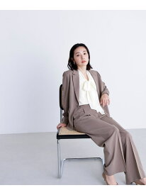 サマードライタッチ SETUP ワイドパンツ NATURAL BEAUTY BASIC ナチュラルビューティベーシック パンツ その他のパンツ グレー ブラウン【送料無料】[Rakuten Fashion]