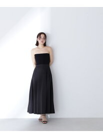 ベアニットドッキングワンピース NATURAL BEAUTY BASIC ナチュラルビューティベーシック スカート その他のスカート ブラック ホワイト【送料無料】[Rakuten Fashion]