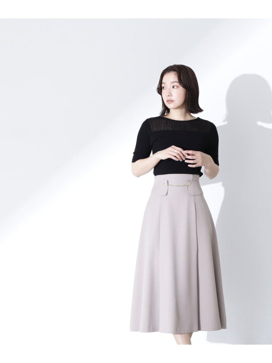 楽天市場】メタルチェーンフレアスカート NATURAL BEAUTY BASIC  