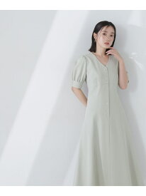 バイカラーステッチワンピース NATURAL BEAUTY BASIC ナチュラルビューティベーシック ワンピース・ドレス ワンピース ホワイト ネイビー【送料無料】[Rakuten Fashion]