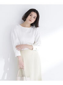 パフスリーブカットソートップス NATURAL BEAUTY BASIC ナチュラルビューティベーシック トップス カットソー・Tシャツ パープル ホワイト グレー【送料無料】[Rakuten Fashion]