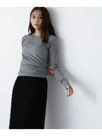 シアーカットソーシリーズ クルーネック NATURAL BEAUTY BASIC ナチュラルビューティベーシック トップス カットソー・Tシャツ ピンク ホワイト グレー レッド【送料無料】[Rakuten Fashion]