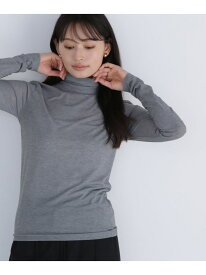 シアーカットソーシリーズ ハイネック NATURAL BEAUTY BASIC ナチュラルビューティベーシック トップス カットソー・Tシャツ ピンク ホワイト グレー イエロー【送料無料】[Rakuten Fashion]