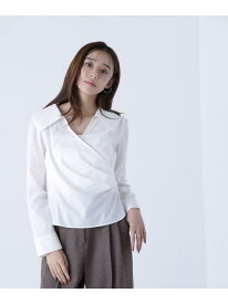 【SALE／60%OFF】カシュクールデザインブラウス NATURAL BEAUTY BASIC ナチュラルビューティベーシック トップス シャツ・ブラウス ホワイト ブラック【RBA_E】[Rakuten Fashion]