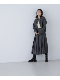 プリーツスカート NATURAL BEAUTY BASIC ナチュラルビューティベーシック スカート その他のスカート ベージュ グレー【先行予約】*【送料無料】[Rakuten Fashion]