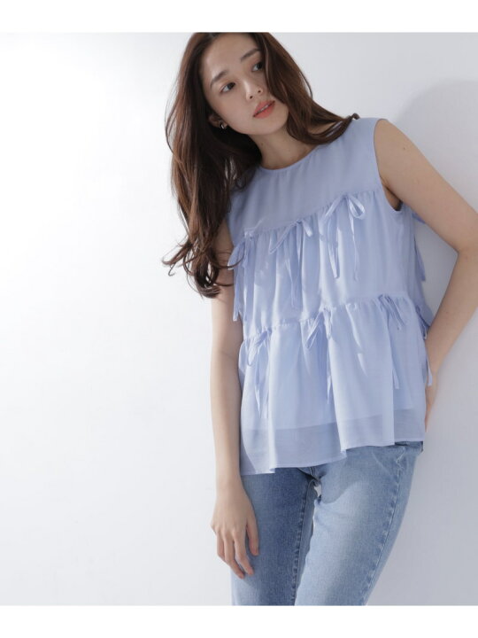 楽天市場】リボンティアードチュニックブラウス NATURAL BEAUTY BASIC 
