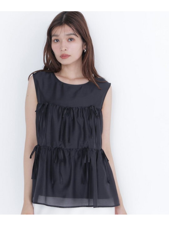 楽天市場】リボンティアードチュニックブラウス NATURAL BEAUTY BASIC 