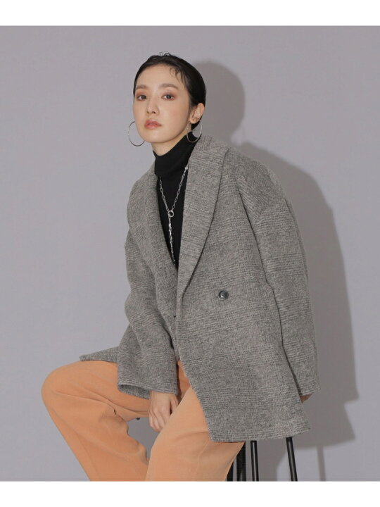 楽天市場】【SALE／50%OFF】グレンチェックボンディングハーフコート  