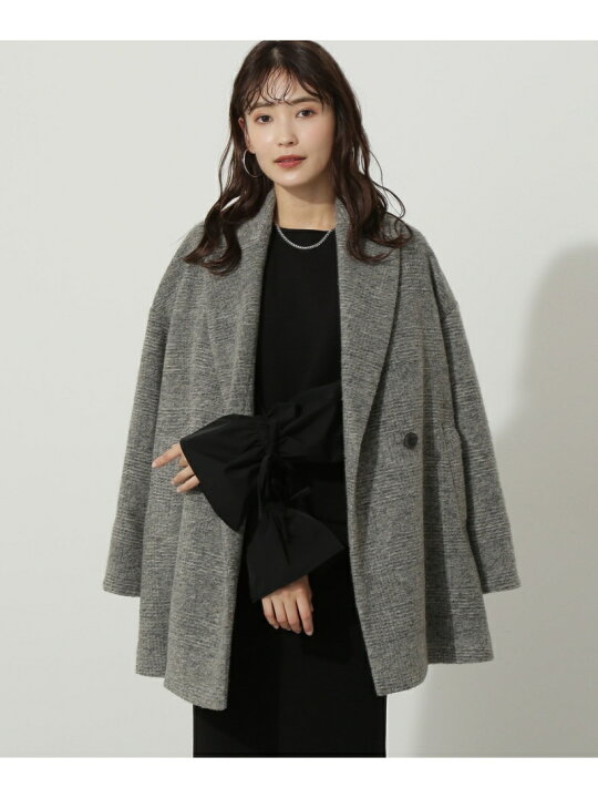 楽天市場】【SALE／50%OFF】グレンチェックボンディングハーフコート  