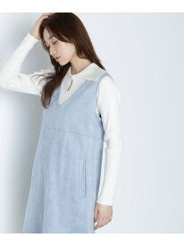 【SALE／50%OFF】襟付コンパクトリブニット NATURAL BEAUTY BASIC ナチュラルビューティベーシック トップス ニット グリーン ホワイト ベージュ【RBA_E】【送料無料】[Rakuten Fashion]