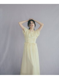 【SALE／20%OFF】ドロストギャザー楊柳ワンピース NATURAL BEAUTY BASIC ナチュラルビューティベーシック ワンピース・ドレス ワンピース イエロー ブルー ブラウン ブラック【RBA_E】【送料無料】[Rakuten Fashion]