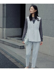 フロントボタンペプラムジレ SETUP テーパードパンツ NATURAL BEAUTY BASIC ナチュラルビューティベーシック パンツ その他のパンツ ネイビー【送料無料】[Rakuten Fashion]