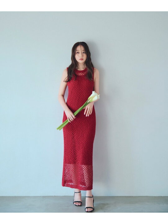 楽天市場】【SALE／30%OFF】メッシュナローニットワンピース NATURAL 