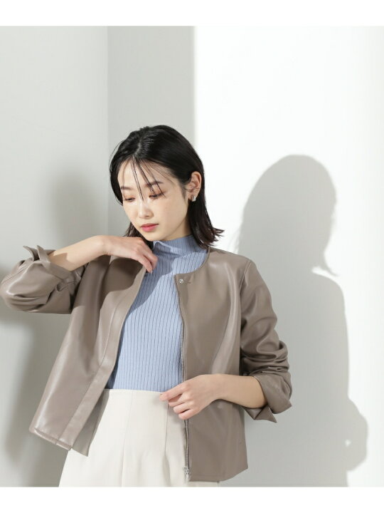 楽天市場】【SALE／30%OFF】フェイクレザーブルゾン NATURAL BEAUTY 