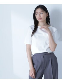ベーシックTシャツシリーズ ボートネック NATURAL BEAUTY BASIC ナチュラルビューティベーシック トップス カットソー・Tシャツ ホワイト ブラック【送料無料】[Rakuten Fashion]